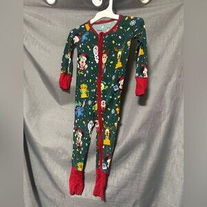 Disney Kids Footie Pajamas - christmas little sleepies